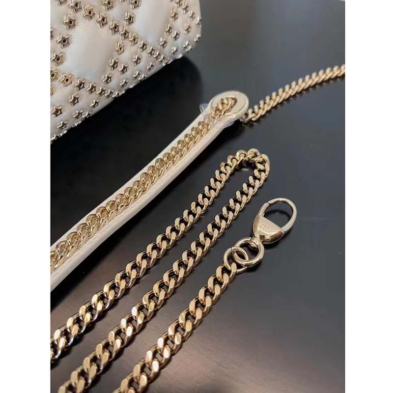 Dior Women CD Mini Lady Dior Bag Latte Lucky Star Cannage Lambskin