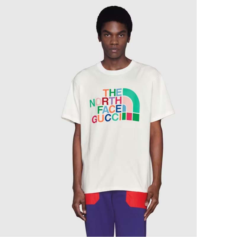 Gucci GG Men The North Face x Gucci T-Shirt Cotton Jersey Crewneck Oversize Fit