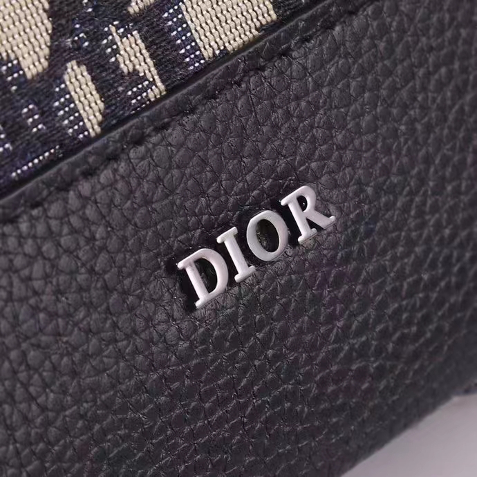Dior Unisex CD Dior Explorer Bag Beige Black Dior Oblique Jacquard
