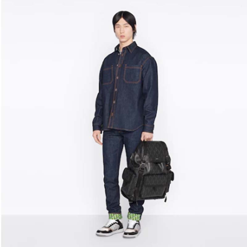 Dior Unisex CD Hit The Road Backpack Black CD Diamond Canvas