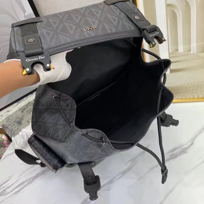 Dior Unisex CD Hit The Road Backpack Black CD Diamond Canvas