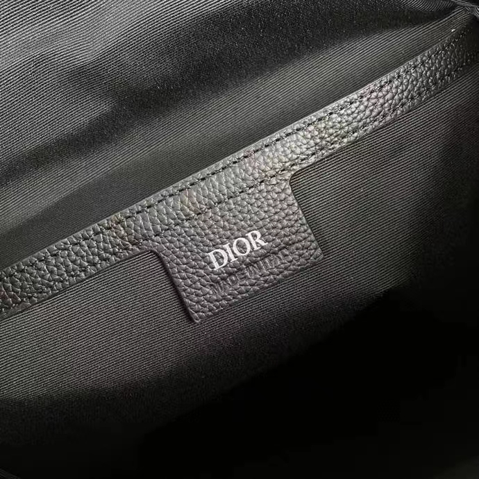 Dior Unisex CD Motion Backpack Beige Black Dior Oblique Jacquard Grained Calfskin