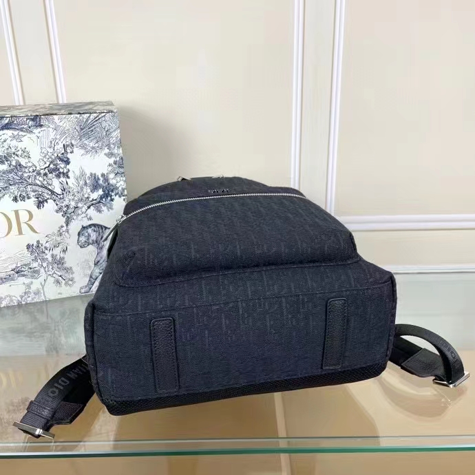 Dior Unisex CD Rider Backpack Black Dior Oblique Jacquard