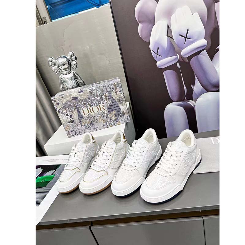 Dior Women One Sneaker White Oblique Perforated Calfskin