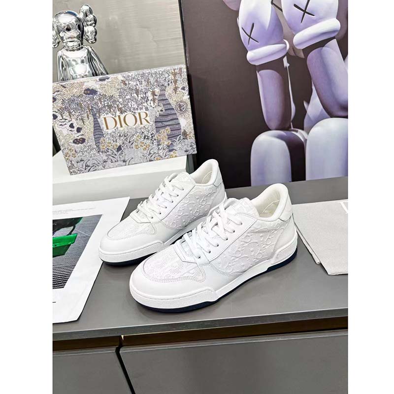 Dior Women One Sneaker White Oblique Perforated Calfskin