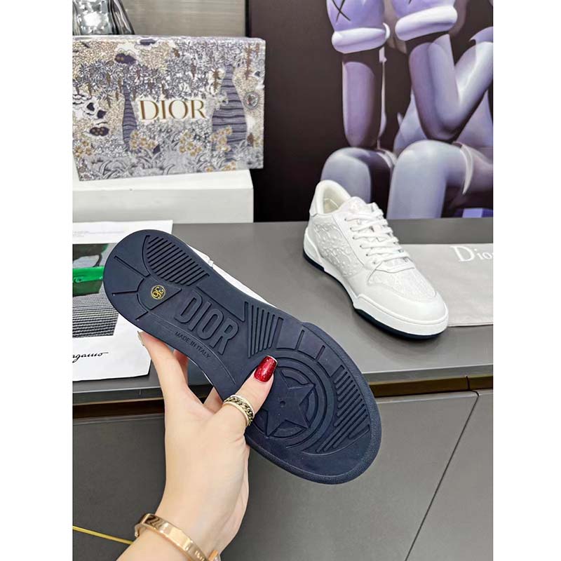 Dior Women One Sneaker White Oblique Perforated Calfskin