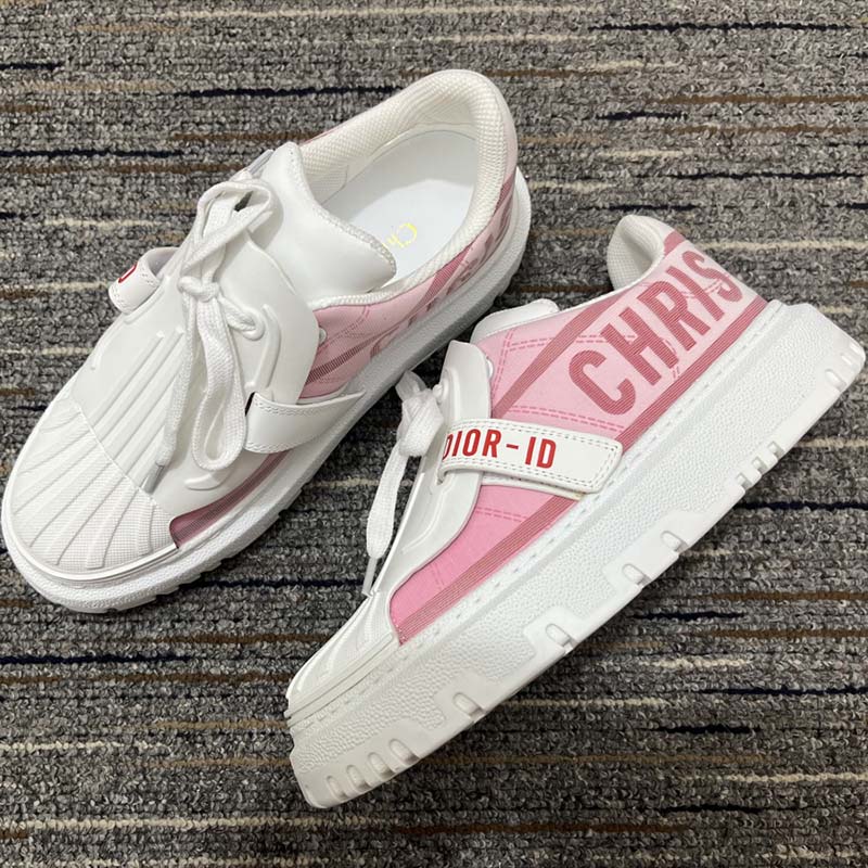 Dior Women Shoes CD Dior-ID Sneaker Raspberry Gradient Reflective Technical Fabric