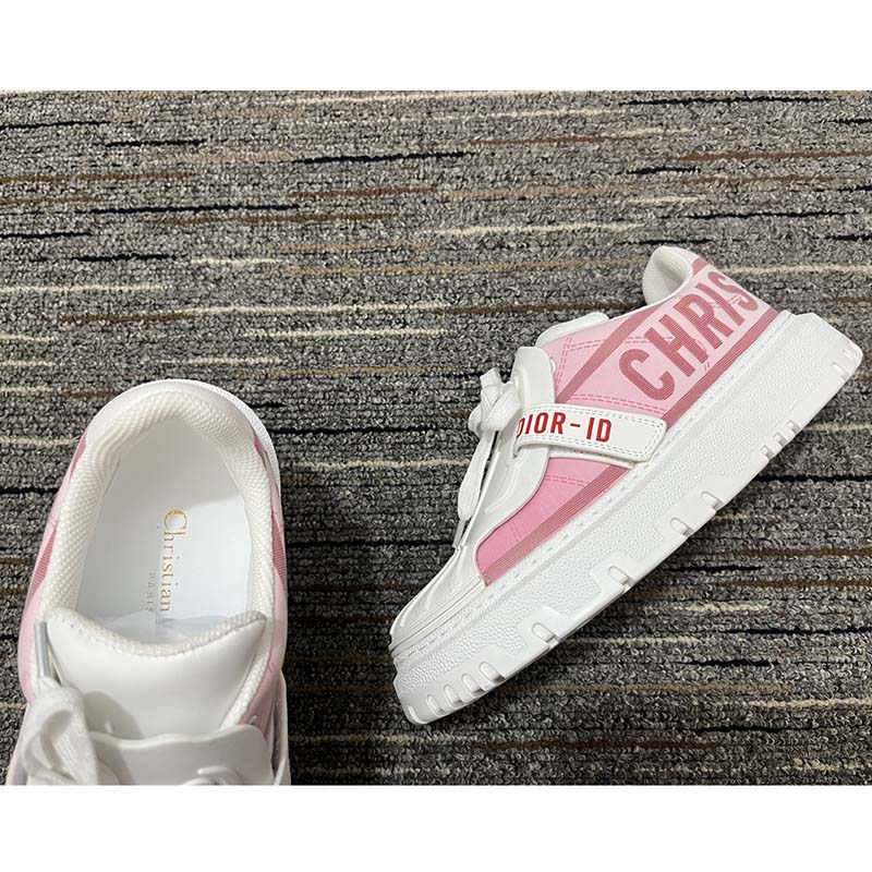 Dior Women Shoes CD Dior-ID Sneaker Raspberry Gradient Reflective Technical Fabric