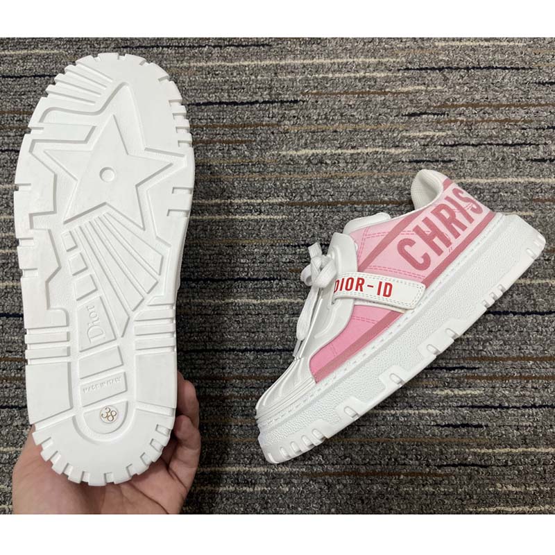 Dior Women Shoes CD Dior-ID Sneaker Raspberry Gradient Reflective Technical Fabric