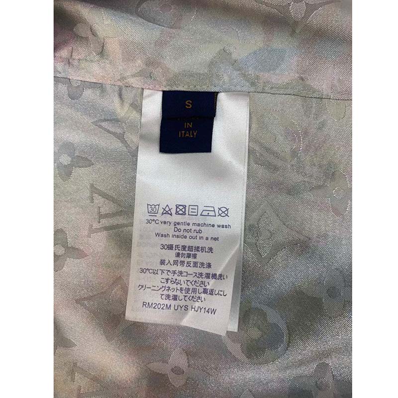 Louis Vuitton LV Men Classic Shirt Flowers Tapestry Cotton Silk Multicolor Regular Fit