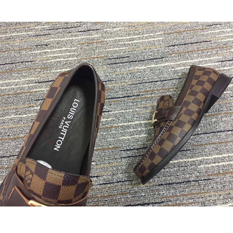Louis Vuitton LV Men Major Loafer Brown Damier Canvas Ebene Blake Construction LV Initials