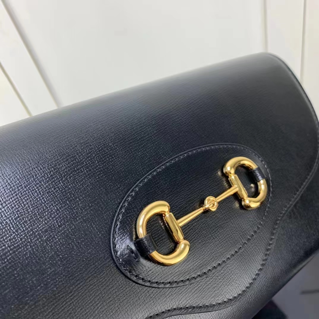 Gucci GG Women Gucci Horsebit 1955 Small Bag Black Leather