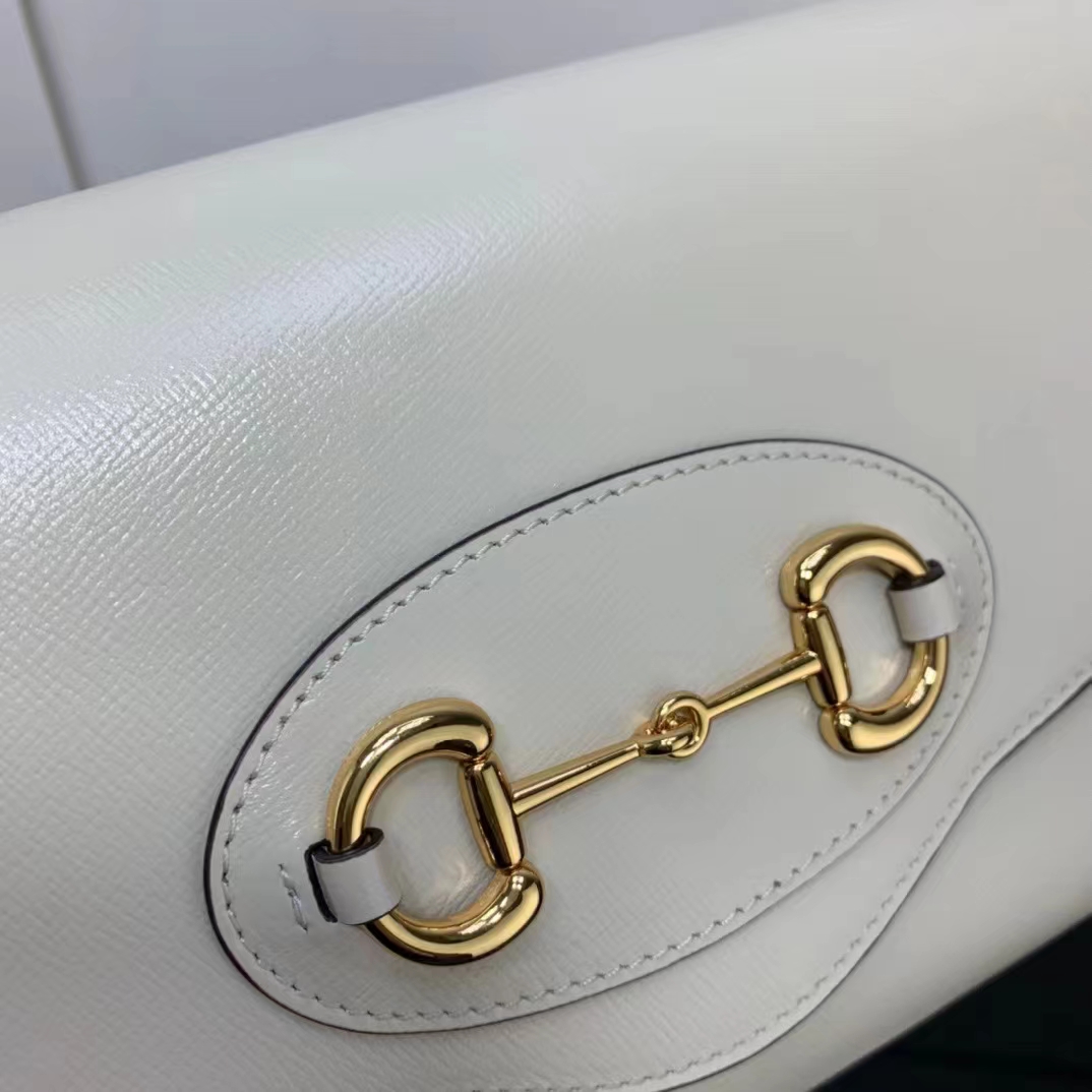Gucci GG Women Gucci Horsebit 1955 Small Bag White Leather