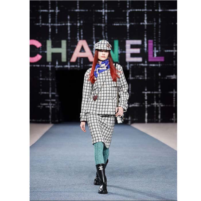 Chanel Women CC High Boots Caoutchouc Leather Black