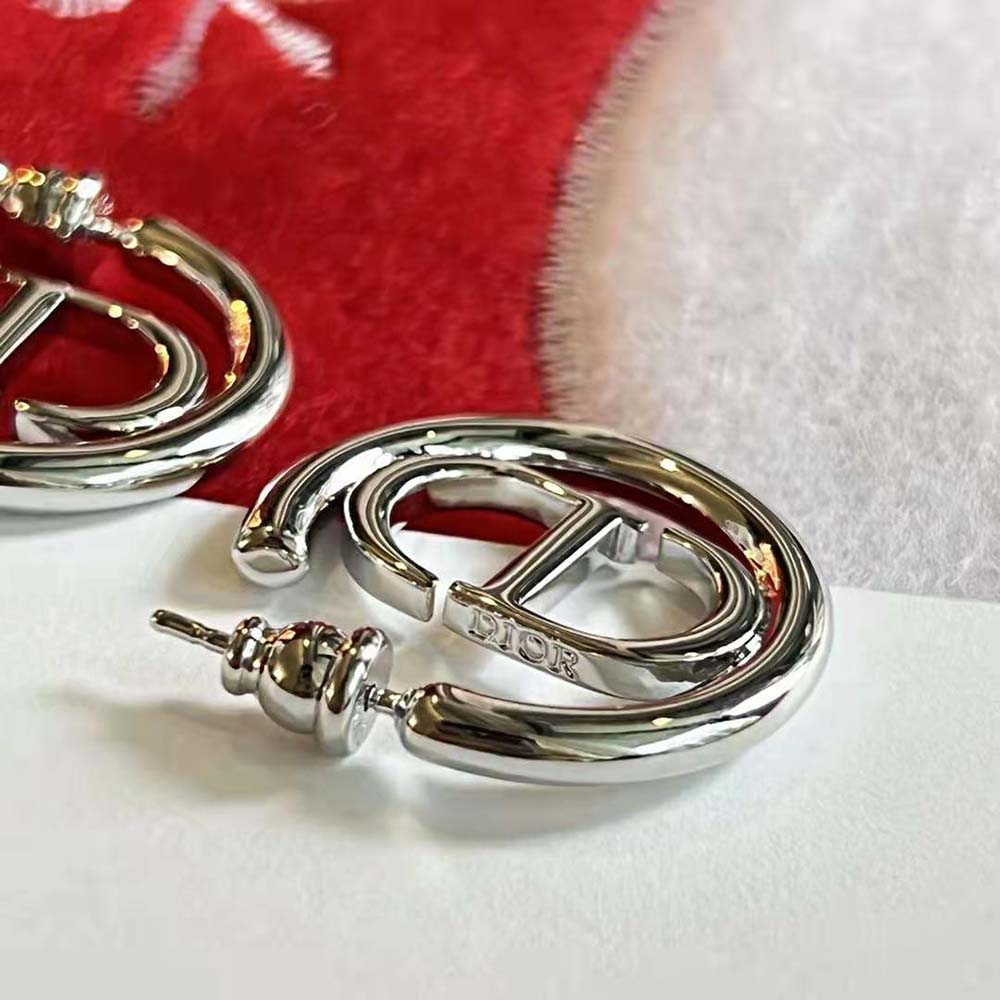 Dior Women 30 Montaigne Earrings Silver-Finish Metal