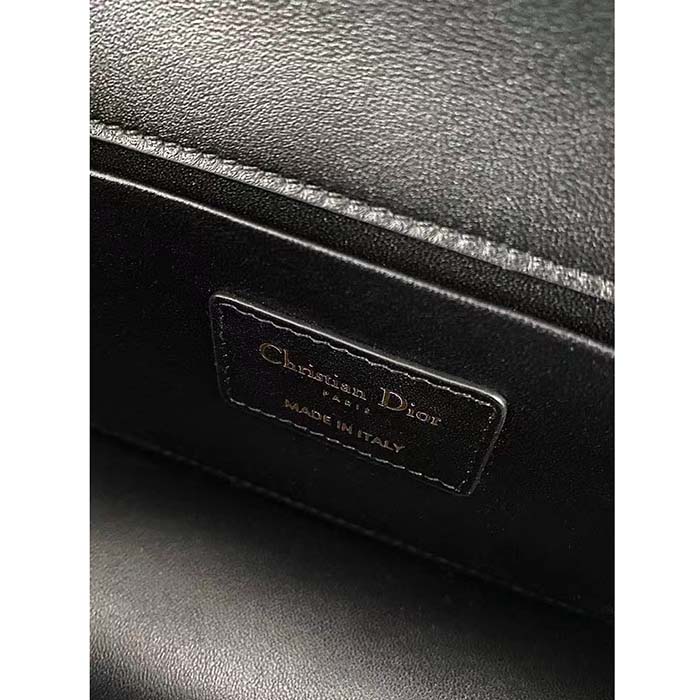 Dior Women CD 30 Montaigne East-West Bag Chain Black Calfskin