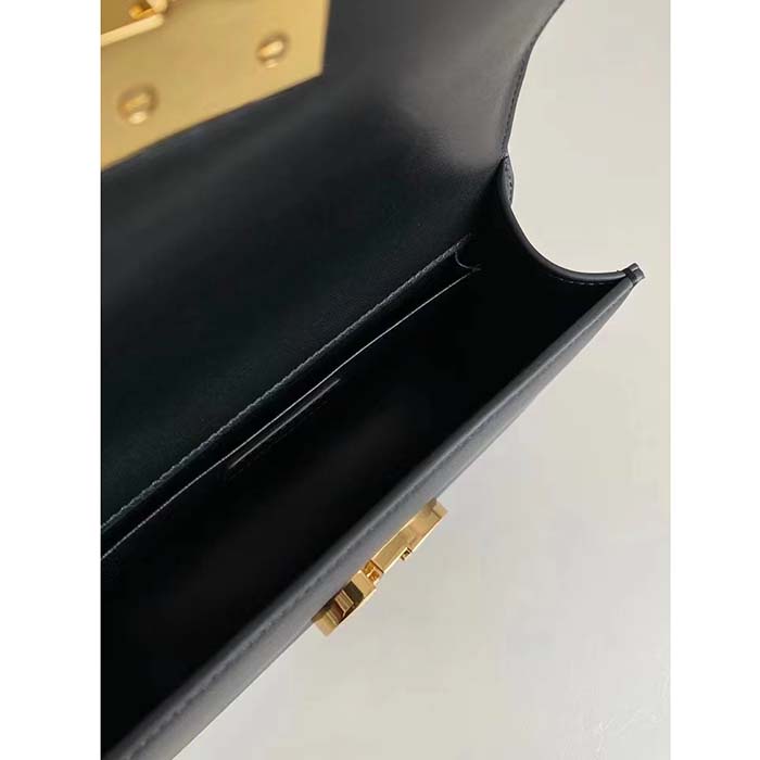 Dior Women CD 30 Montaigne East-West Bag Chain Black Calfskin