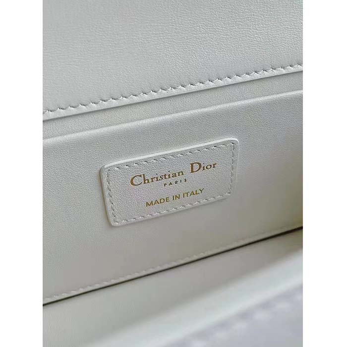 Dior Women CD 30 Montaigne East-West Bag Chain Latte Calfskin
