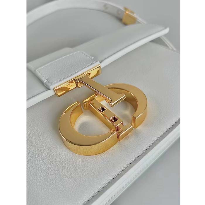 Dior Women CD 30 Montaigne East-West Bag Chain Latte Calfskin