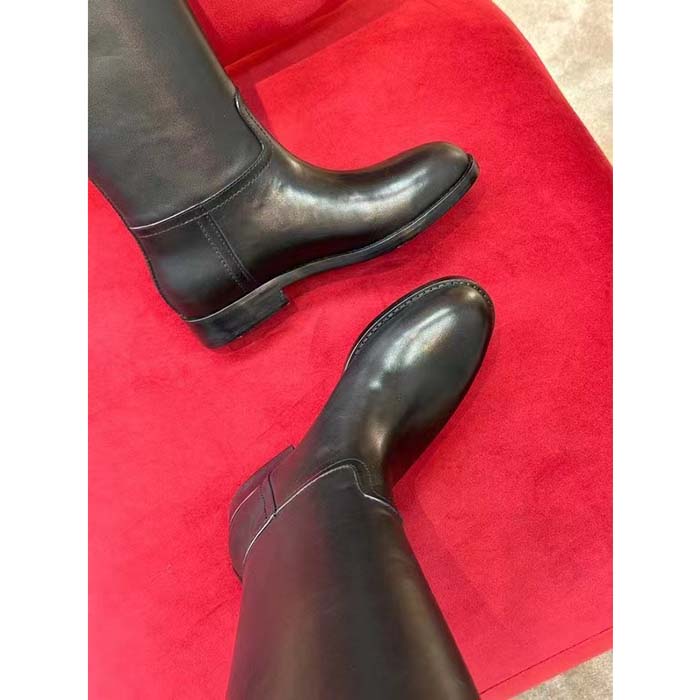 Dior Women CD Dior Empreinte Boot Black Calfskin Leather Sole Star