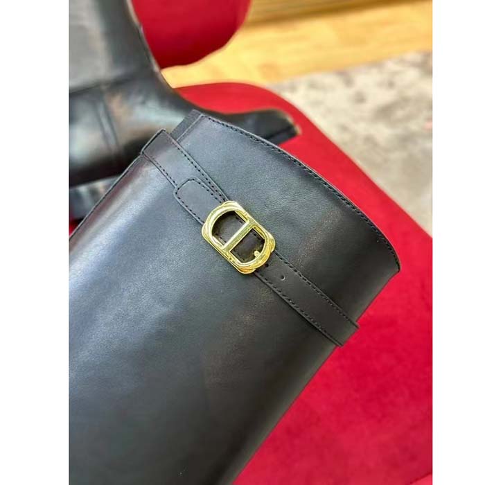 Dior Women CD Dior Empreinte Boot Black Calfskin Leather Sole Star