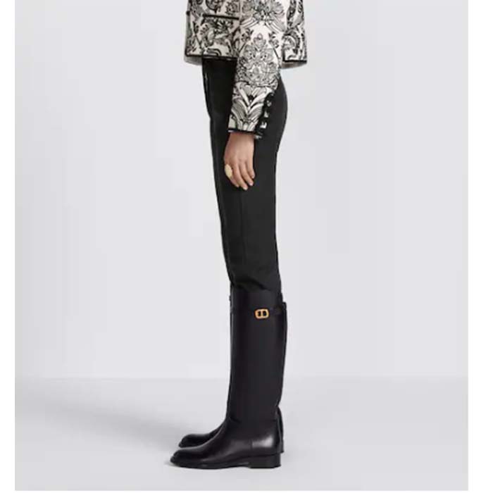 Dior Women CD Dior Empreinte Boot Black Calfskin Leather Sole Star