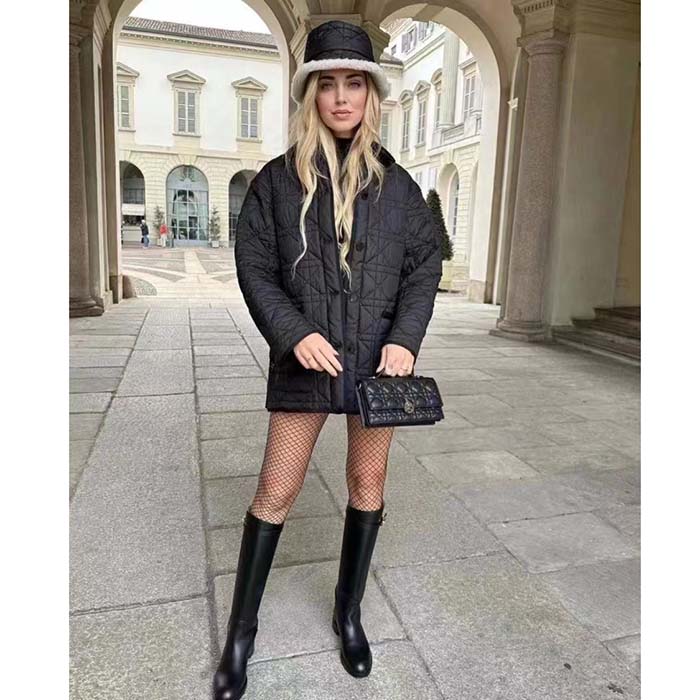 Dior Women CD Dior Empreinte Boot Black Calfskin Leather Sole Star