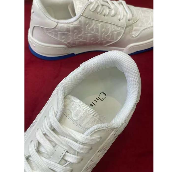 Dior Women CD Dior One Sneaker White Dior Oblique Perforated Calfskin