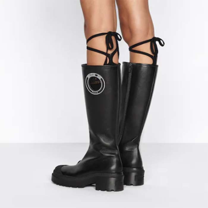 Dior Women Shoes Dior Symbol Boot Black Supple Calfskin 34 Cm 13.5 Inches High