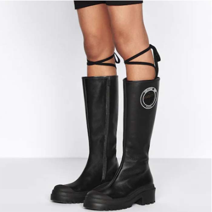Dior Women Shoes Dior Symbol Boot Black Supple Calfskin 34 Cm 13.5 Inches High