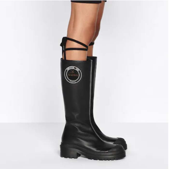 Dior Women Shoes Dior Symbol Boot Black Supple Calfskin 34 Cm 13.5 Inches High