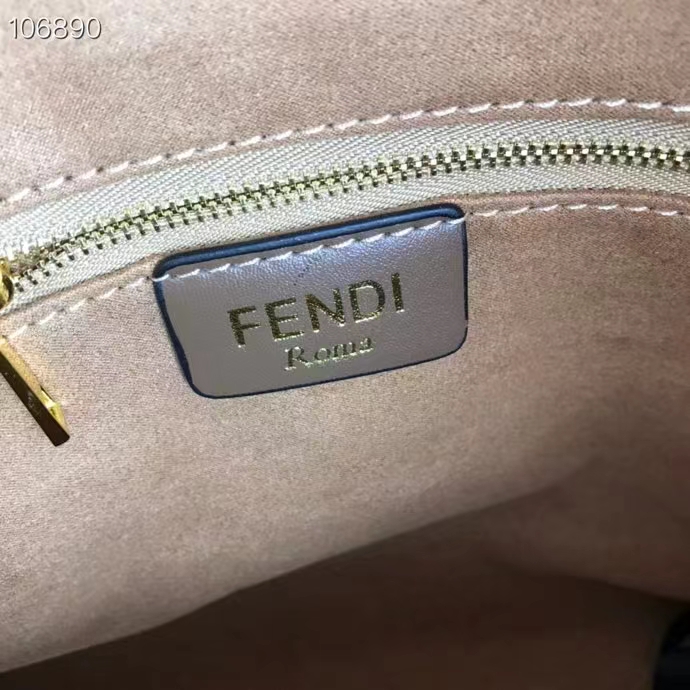 Fendi FF Women Sunshine Medium FF Glazed Fabric Shopper Inlay