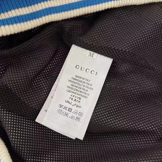 Gucci Women GG The North Face x Gucci Zip Jacket Logo Print Black Technical Jersey