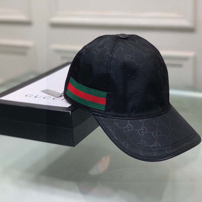 Gucci Unisex Original GG Canvas Baseball Hat Web Green Red Web