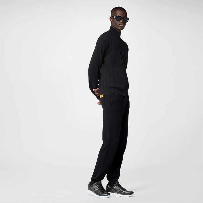 Louis Vuitton LV Unisex Run Away Sneaker Black Maxi Damier Embossed Grained Calf