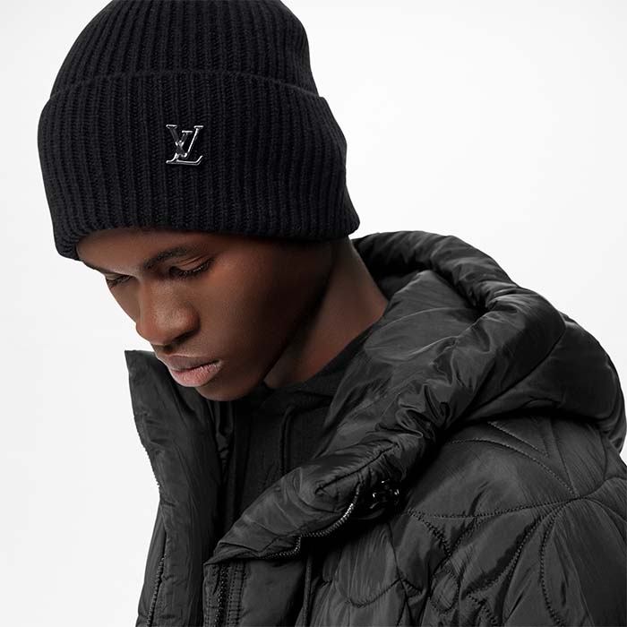 Louis Vuitton Unisex LV Ahead Beanie One Size Black Cashmere Initials