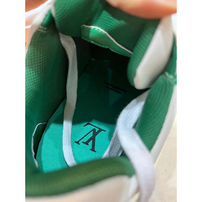 Louis Vuitton Unisex LV Trainer Sneaker Green Mix Sustainable Materials Monogram Flowers