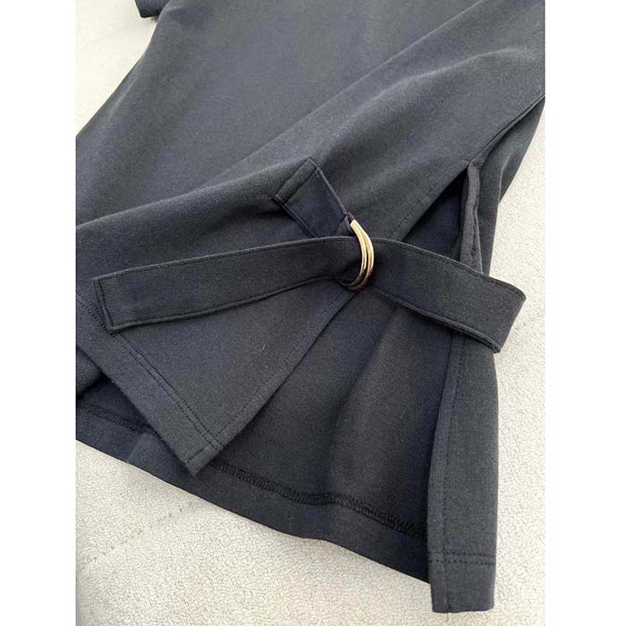 Louis Vuitton Men LV Side Strap T-Shirt Cotton Black Regular Fit