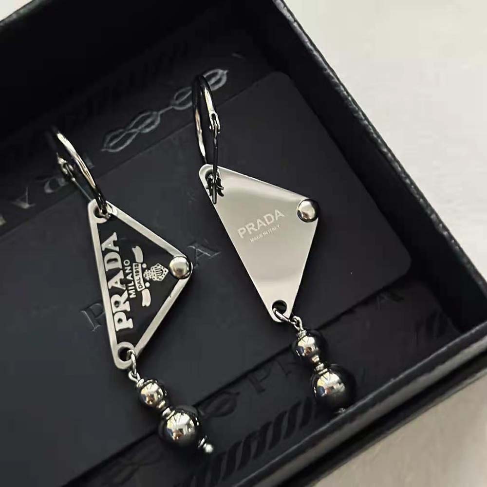 Prada Women Ball Smalto Jewels Pendant Earrings