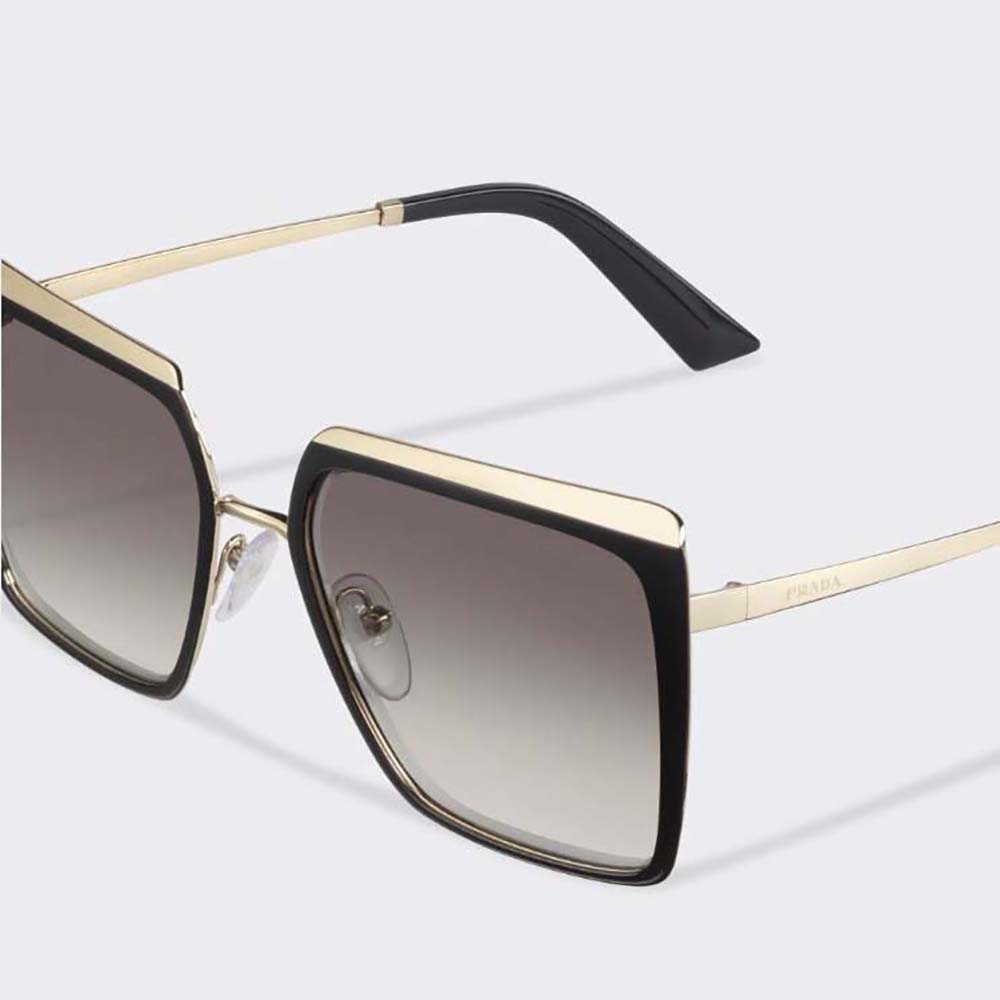 Prada Women Cinéma Sunglasses of the Iconic Prada Cinéma Collection with Sophisticated-Black