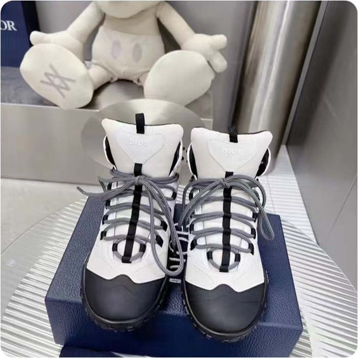 Dior Unisex Shoes CD Diorizon Hiking Boot Gray Technical Mesh Black Rubber