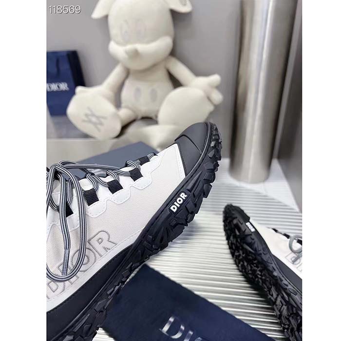 Dior Unisex Shoes CD Diorizon Hiking Boot Gray Technical Mesh Black Rubber
