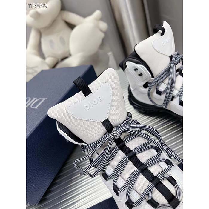 Dior Unisex Shoes CD Diorizon Hiking Boot Gray Technical Mesh Black Rubber