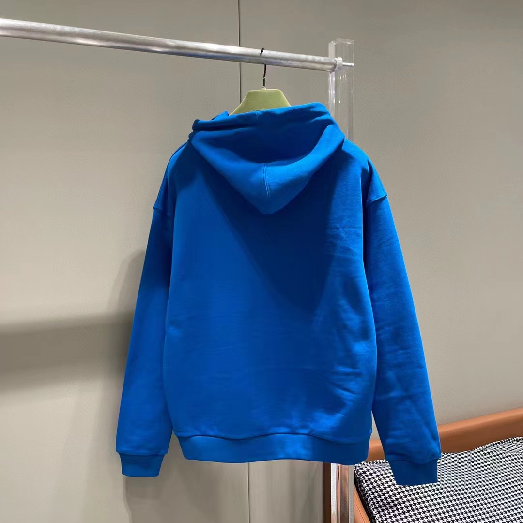 Gucci Men GG Cotton Jersey Sweatshirt Turquoise Felted Cotton Jersey Long Sleeves