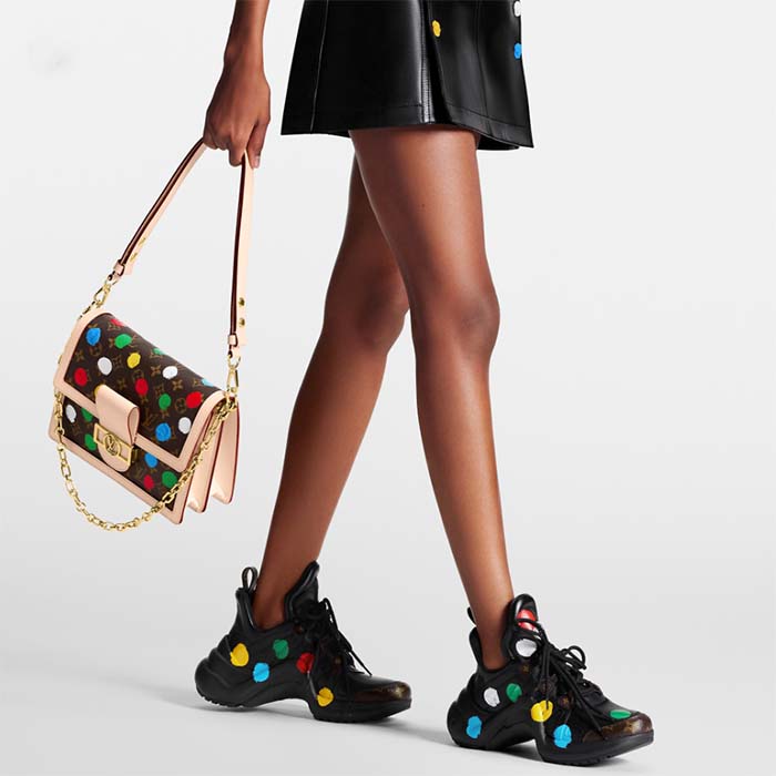 Louis Vuitton Unisex LV x YK Archlight Sneaker Black Calf Leather Oversized Rubber Outsole
