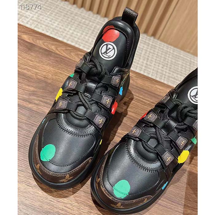 Louis Vuitton Unisex LV x YK Archlight Sneaker Black Calf Leather Oversized Rubber Outsole
