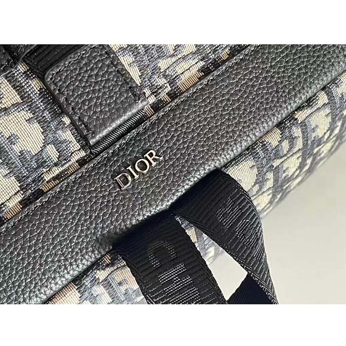 Dior Unisex CD Dior Explorer Backpack Beige Black Dior Oblique Jacquard