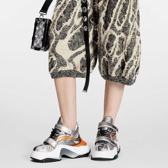 Louis Vuitton Women LV Archlight 2.0 Platform Sneaker Orange Silver 5 Cm Heel