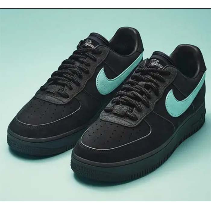 Louis Vuitton LV Unisex Nike Air Force 1 Sneaker Black Monogram Embossed Calf Leather