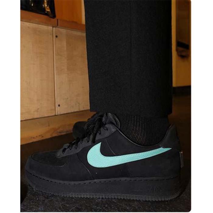 Louis Vuitton LV Unisex Nike Air Force 1 Sneaker Black Monogram Embossed Calf Leather